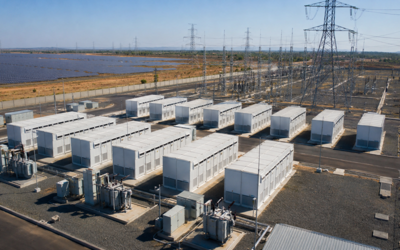 Ganesh Green Bharat’s NTPC Renewable Energy order highlights India’s fast-growing battery energy storage market as grid-scale BESS projects become critical to renewable power reliability. Representative image.