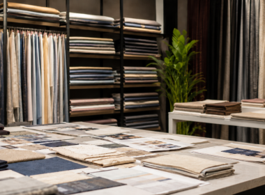 Representative image: Premium linen and cotton fabrics displayed in a modern textile showroom reflect Grasim Industries’ leadership transition under Sangeeta Tanwani and its strategy to accelerate branded textiles, premiumisation and consumer-focused growth.