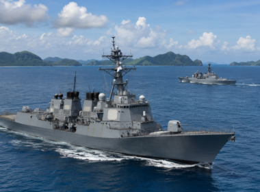 Representative image: Grey naval warships sail through Indo-Pacific waters as Japan and Indonesia discuss a potential Asagiri-class destroyer transfer, highlighting how used warships could support Indonesia’s naval modernisation and regional maritime security.