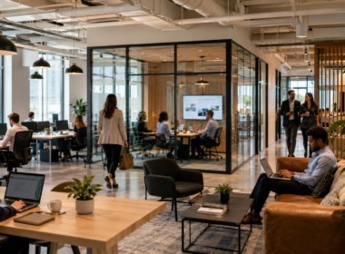 Representative image: A modern flexible workspace highlights International Workplace Group’s leadership transition under Christian Schmitz and its strategy to expand hybrid offices, improve cash flow and accelerate capital-light growth.