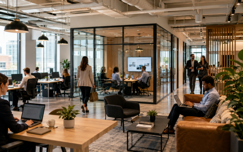 Representative image: A modern flexible workspace highlights International Workplace Group’s leadership transition under Christian Schmitz and its strategy to expand hybrid offices, improve cash flow and accelerate capital-light growth.