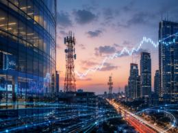 Representative image: A digital telecom and financial-market landscape illustrates the Jio Platforms IPO, as Reliance Industries targets debt reduction, AI expansion and long-term value creation.