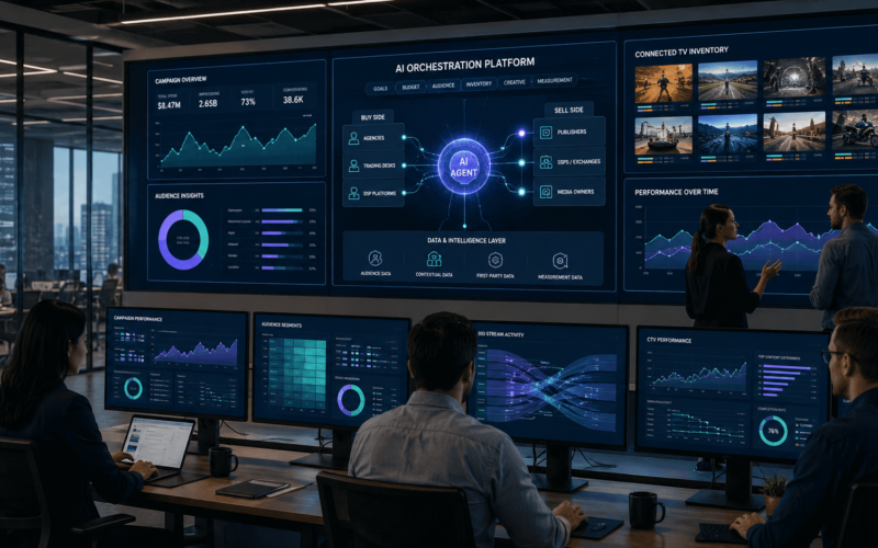Representative image of AI advertising analytics platform for Magnite Orchestration, MGNI stock and connected TV programmatic advertising story.