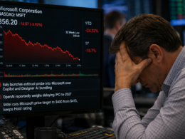 Microsoft Corporation stock selloff deepens as antitrust pressure, artificial intelligence spending worries, and analyst caution weigh on investor sentiment. Representative image.
