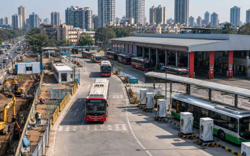 Mumbai’s BEST redevelopment plan aims to modernise bus depots, expand electric bus capacity and build EV charging infrastructure as the city rethinks public transport. Representative image.