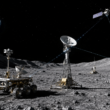 Representative image of a lunar communications network linking rovers, surface antennas and orbiting satellites as NASA backs AiRANACULUS with a $5 million contract to advance autonomous Moon and deep-space connectivity.