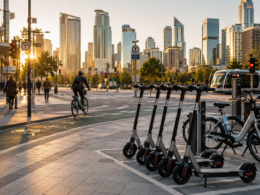 Representative image: Shared electric scooters and e-bikes illustrate Lime’s proposed $1.66 billion Nasdaq IPO as investors assess micromobility growth, debt restructuring and Uber Technologies’ strategic backing.