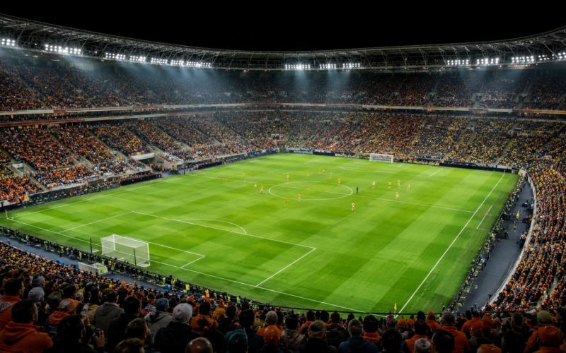 A packed football stadium during the Netherlands vs Sweden FIFA World Cup 2026 clash, where Brian Brobbey and Cody Gakpo powered the Netherlands to a commanding 5-1 victory in Houston. Representative image.