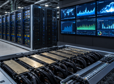Representative image of AI data center infrastructure as Oracle Corporation’s record cloud growth and $638 billion backlog put ORCL stock, capital spending, and artificial intelligence infrastructure costs under sharper investor scrutiny.