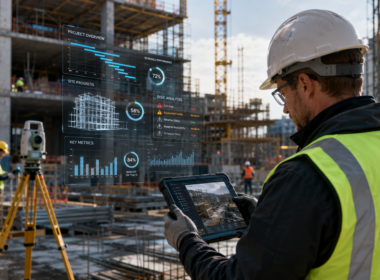 Representative image of AI-powered construction project monitoring, as Palantir Technologies Inc.’s partnership with McCarthy Building Companies Inc. targets jobsite productivity, risk control and smarter field decision-making.