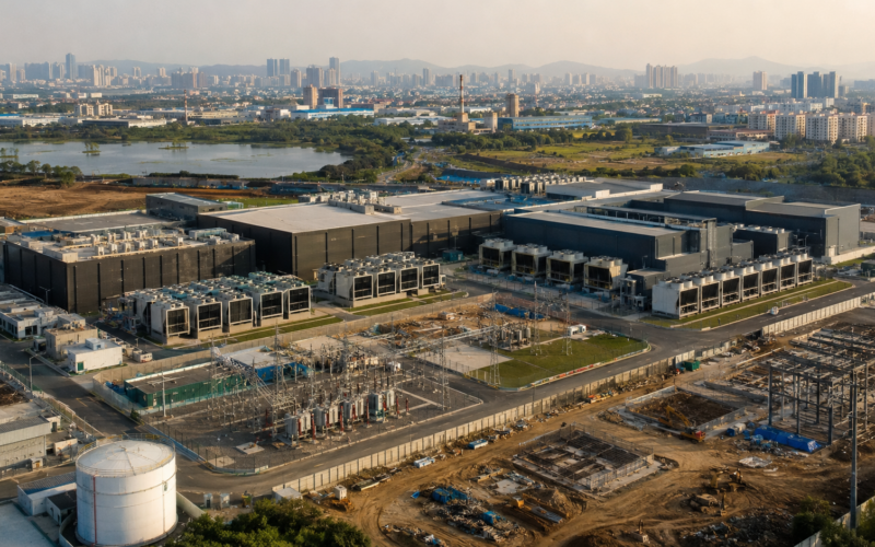 STT Global Data Centres’ Navi Mumbai land acquisition highlights the rising demand for AI-ready data centre infrastructure, industrial land and power-secure digital capacity in India. Representative image.