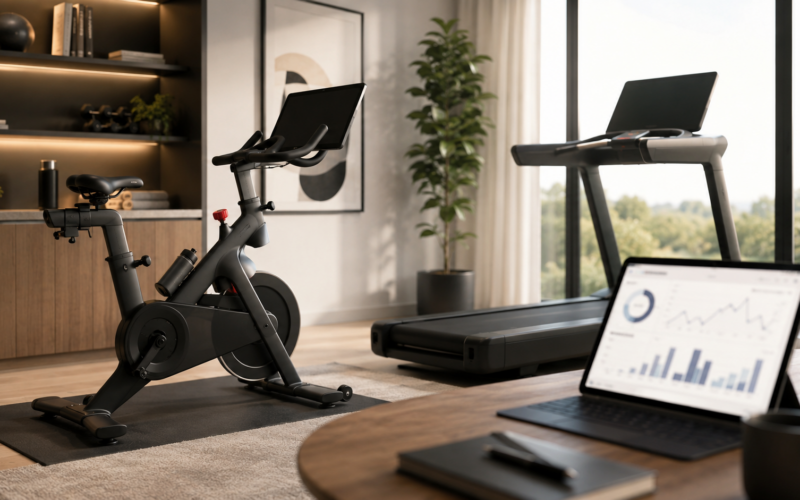 Representative image: A connected-fitness bike, treadmill and digital performance dashboard reflect Peloton’s appointment of Sid Thacker as chief financial officer and its push to convert stronger cash flow into subscription growth, artificial intelligence services and a sustainable turnaround.