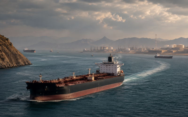 Representative image of crude oil tankers near Gulf port infrastructure, illustrating how the United States-Israel-Iran conflict is forcing energy markets to rethink oil supply chains beyond the Strait of Hormuz.