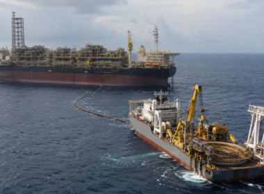 Representative image: A deepwater offshore production vessel and subsea construction ship illustrate TechnipFMC’s flexible pipe contract for Azule Energy’s $5.1 billion Greater PAJ project in Angola.
