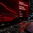 Representative image of a Wall Street market selloff as stronger jobs data fuels Federal Reserve rate fears and triggers a sharp AI chip stock rout.