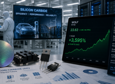 Wolfspeed stock rally and silicon carbide manufacturing strategy come into focus after Chapter 11 restructuring, Renesas backing and rising AI data center demand. Representative image.