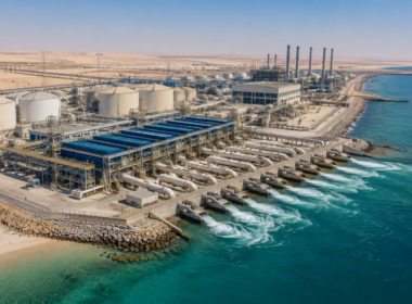 Representative image: A large coastal desalination facility illustrates VA Tech Wabag Limited’s $150 million-plus Kuwait project, which expands WABAG’s Gulf water infrastructure portfolio.
