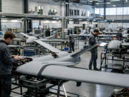 Representative image: A modern drone manufacturing facility reflects Schaeffler and Delair’s plan to scale European military drone production to 100 units a day in France.