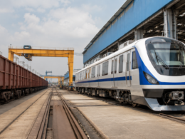 Representative image of a rail manufacturing yard with modern passenger coaches and freight wagons, illustrating Titagarh Rail Systems’ Q4 FY26 execution challenge as investors track its order book, Vande Bharat pipeline and railway manufacturing growth outlook.