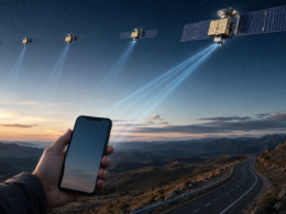 Representative image of satellite-to-smartphone connectivity as AST SpaceMobile prepares for key BlueBird satellite launch milestones and direct-to-cell broadband expansion.
