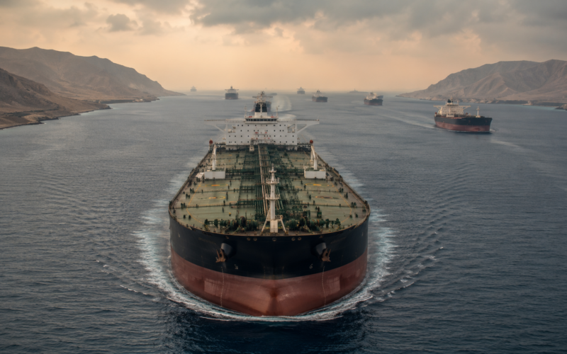 Oil tanker boom accelerates as Strait of Hormuz disruption drives record supertanker orders and freight-rate gains. Representative image.