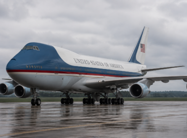 Representative image of a presidential aircraft on a runway, reflecting how Trump’s Qatari-gifted Air Force One has raised questions over foreign influence, national security, ethics and defense procurement.
