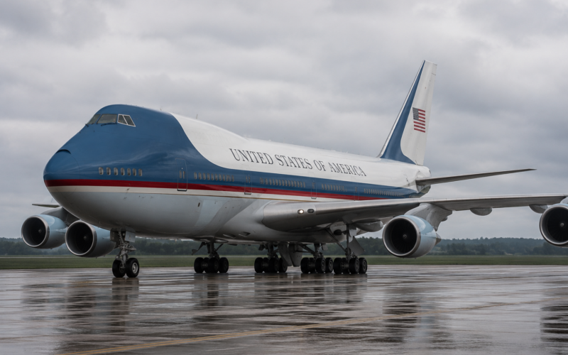 Representative image of a presidential aircraft on a runway, reflecting how Trump’s Qatari-gifted Air Force One has raised questions over foreign influence, national security, ethics and defense procurement.