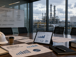 An oil and gas restructuring strategy room reflects BP’s planned 700 job cuts as Chief Executive Officer Meg O’Neill simplifies operations, reduces costs and reshapes the energy major’s global asset portfolio. Representative image.