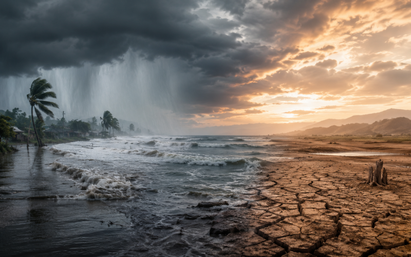 Representative image: A strengthening El Niño over the Pacific Ocean could bring heavier rainfall, flooding, drought and agricultural disruption worldwide as forecasters warn the 2026 climate event may become unusually powerful.