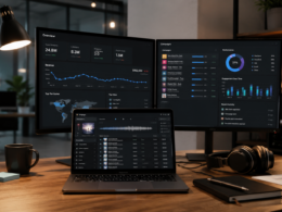 Representative image: Digital music distribution and campaign analytics illustrate Destiny Media Technologies’ Play MPE strategy as Sharath Cherian takes over as CEO amid revenue pressure and major-label customer concentration.