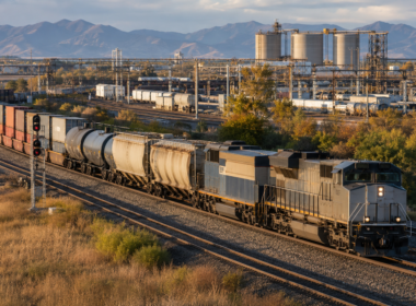 Representative image of a freight train carrying grain, energy products and intermodal cargo as Canadian National Railway Company reports an 11% revenue increase driven by a stronger freight mix and improved profitability.