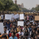 Representative image of youth protesters near government buildings in New Delhi, reflecting how India’s exam leak scandal and Gen Z-led student protests have become a major political test for Narendra Modi’s government.