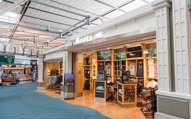 Roots expands at Vancouver International Airport as travel retail strategy takes shape