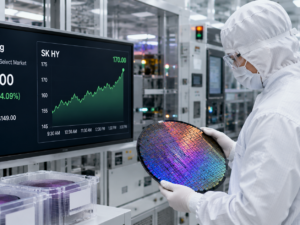 Representative image of semiconductor manufacturing as SK hynix Inc. completes a record US listing, with its Nasdaq ADRs opening above the offer price amid strong investor demand.