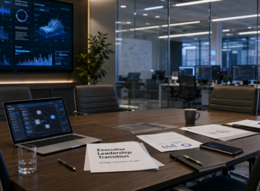 A modern artificial intelligence strategy room reflects Scale AI’s appointment of Francis deSouza as chief executive officer, with enterprise growth, customer trust and independence after the Meta Platforms investment shaping his leadership mandate. Representative image.
