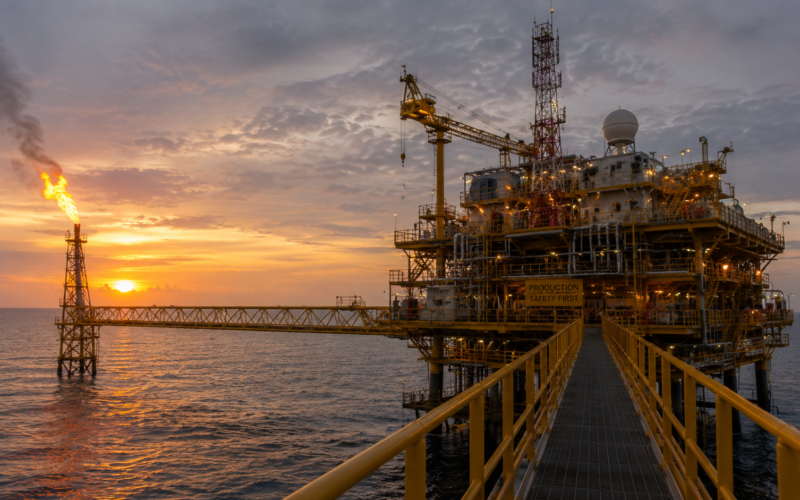 Representative image of an offshore oil production platform as Tullow Oil plc focuses on stronger Jubilee output, free cash flow and faster debt reduction ahead of its August 2026 results.