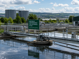 Representative image of a United Kingdom wastewater treatment facility as Severn Trent PLC reaffirms its FY27 outlook, capital investment plan and performance incentive target.