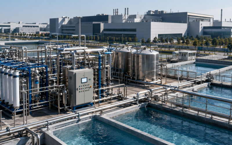 Veolia semiconductor fab water contracts highlight the growing role of ultrapure water treatment and recycling infrastructure in supporting reliable, high-volume chip manufacturing. Representative image.