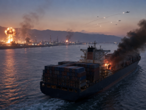 United States strikes on Iran escalate tensions after an attack on a commercial vessel and renewed threats to keep the Strait of Hormuz closed. Representative image.