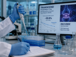 Representative image of obesity drug research as Rhythm Pharmaceuticals gains peer-reviewed validation for setmelanotide after the TRANSCEND Phase 3 trial publication.