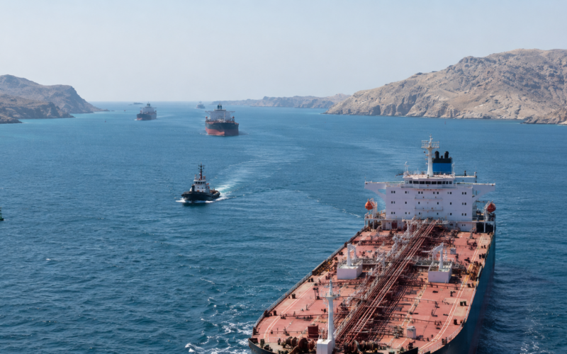 Representative image of oil tankers navigating the Strait of Hormuz as the International Maritime Organization urges countries to reject Iran’s claims over the critical shipping route.