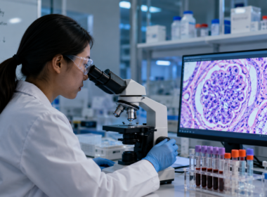 Laboratory research into primary immunoglobulin A nephropathy highlights the growing competition among kidney disease therapies as Novartis AG secures full United States Food and Drug Administration approval for Fabhalta to slow kidney function decline. Representative image.