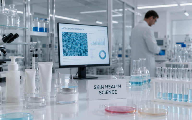 Representative image of skin microbiome research and skincare innovation as SkinBioTherapeutics plc works to restore investor confidence and deliver a sustainable path to profitability.