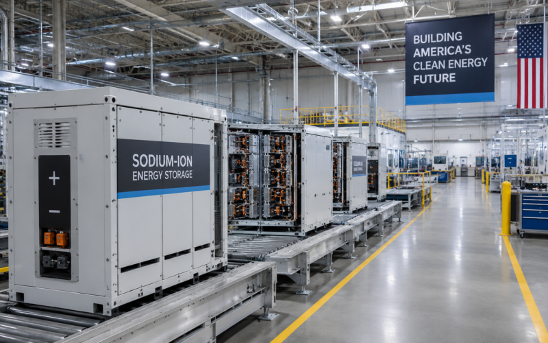 Peak Energy plans a $71 million sodium-ion battery storage factory in Sacramento with up to 4 GWh of annual production capacity. Representative image.