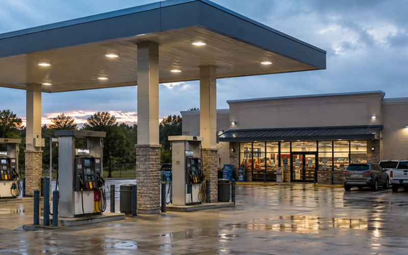 Representative image: An Arko Corp convenience store fuel pump and forecourt in the United States, reflecting the Q2 2026 revenue beat, the 5.7% drop in retail same-store fuel gallons and the ARKO Petroleum Corp agreement to acquire U.S. Petroleum Partners for $205 million.