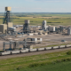 Potash mining and rail export infrastructure in Saskatchewan, illustrating how BHP’s Jansen Potash Project aims to build an 8.5Mtpa fertiliser supply platform ahead of mid-2027 first production. Representative image.