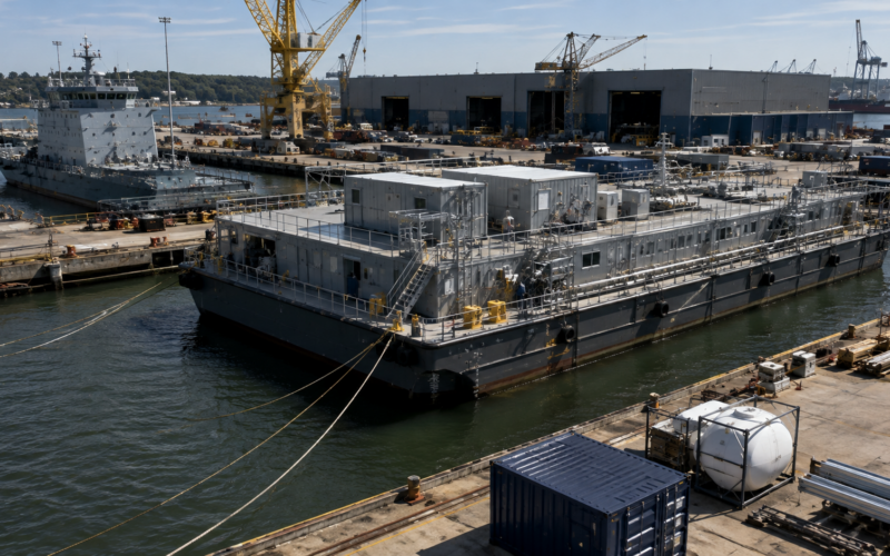 Conrad Industries’ US$292.8 million contract backlog highlights strong future workload visibility, but growing dependence on the U.S. Navy’s barge programme raises the stakes for execution as current revenue and profit remain under pressure. Representative image.