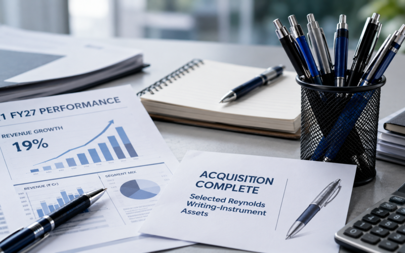 DOMS Industries has completed its acquisition of selected Reynolds writing-instrument assets as Q1 FY27 revenue grew 19%, creating a new brand-growth opportunity even as raw-material costs put pressure on profitability. Representative image.