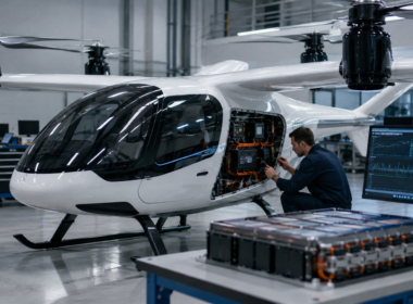 SES AI Corporation’s advanced battery technology is set to support Doroni Aerospace’s H1-X personal eVTOL development, highlighting the growing role of high-energy battery packs in electric aviation. Representative image.