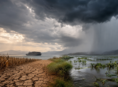 Representative image: A dramatic contrast between drought and flooding illustrates how a potentially record-strength 2026-27 El Niño could disrupt global food production, trade routes and weather patterns worldwide.